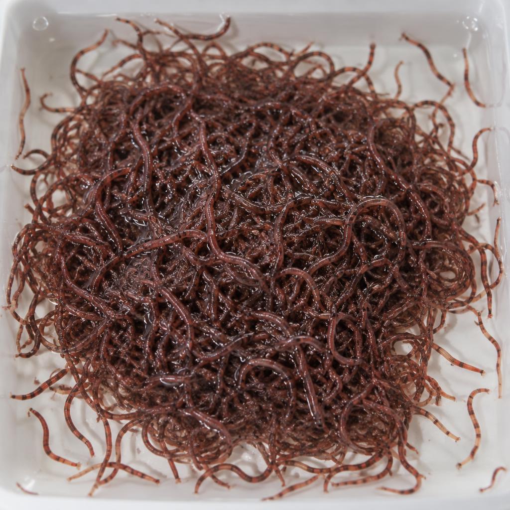 Live Blackworms — 1/4 lb